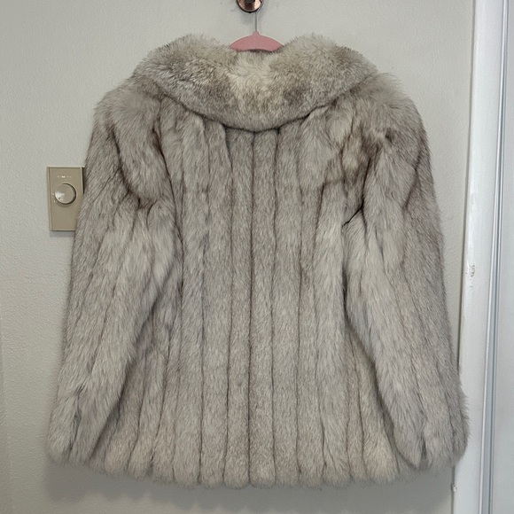 Saga Fox Saks Fifth Avenue Women's Cream White Fox Jacket - Picture 5 of 9